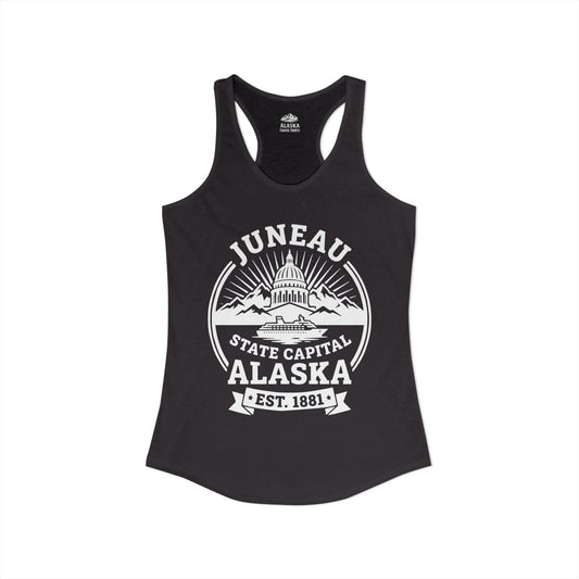 Juneau Alaska State Capital Vintage Cruise Souvenir Shirt — Ladies Tank