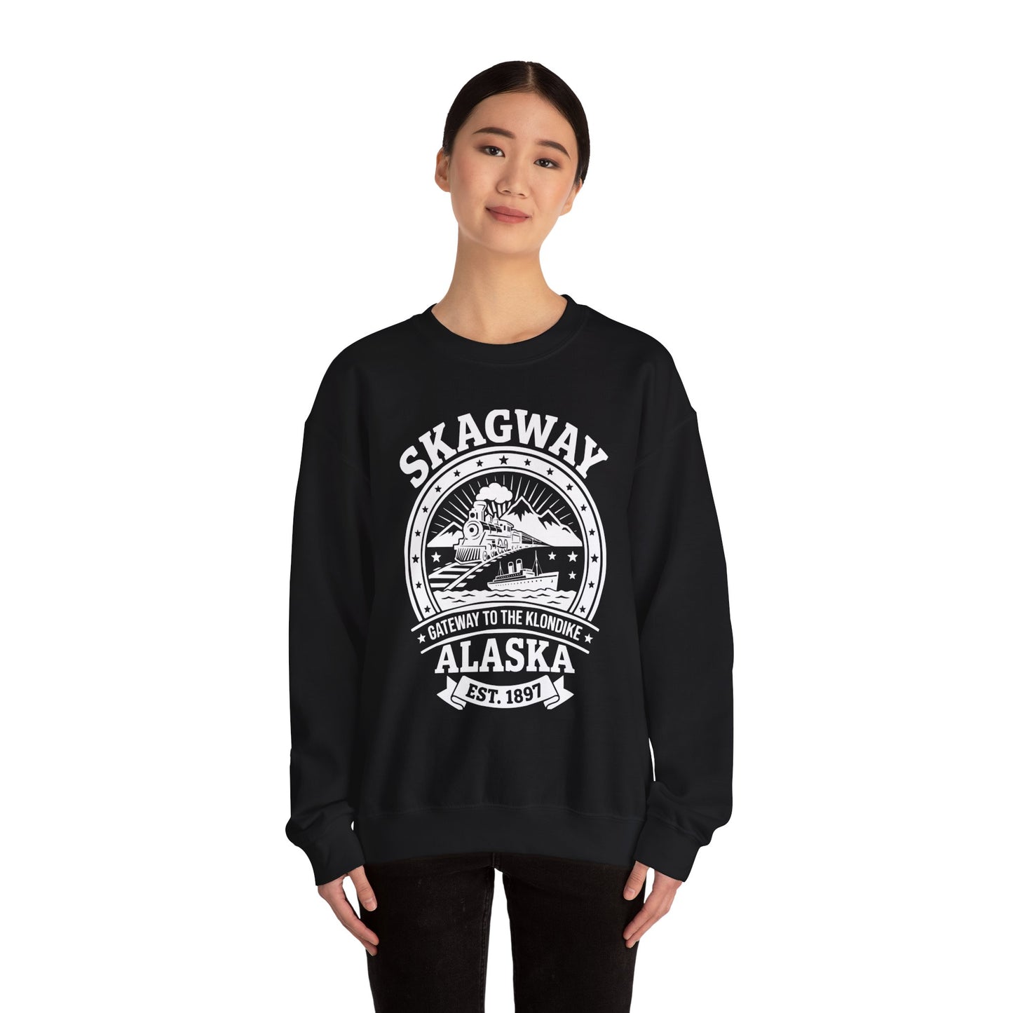 Vintage Skagway Alaska Gateway to the Klondike Souvenir Shirt — Sweatshirt
