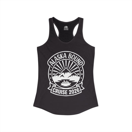 Alaska Bound Cruise 2026 Adventure Travel Graphic Shirt — Ladies Tank
