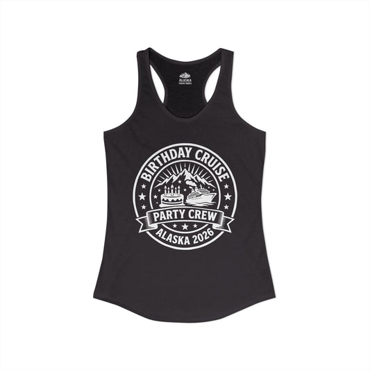 Alaska Birthday Cruise Party Crew 2026 Shirt For Group Travelers — Ladies Tank