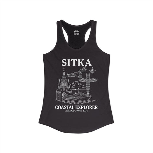 Sitka Coastal Explorer Alaska Cruise 2026 Adventure Shirt — Ladies Tank