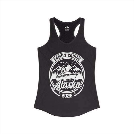Alaska Family Cruise 2026 Scenic Mountains Group Vacation Shirt — Ladies Tank