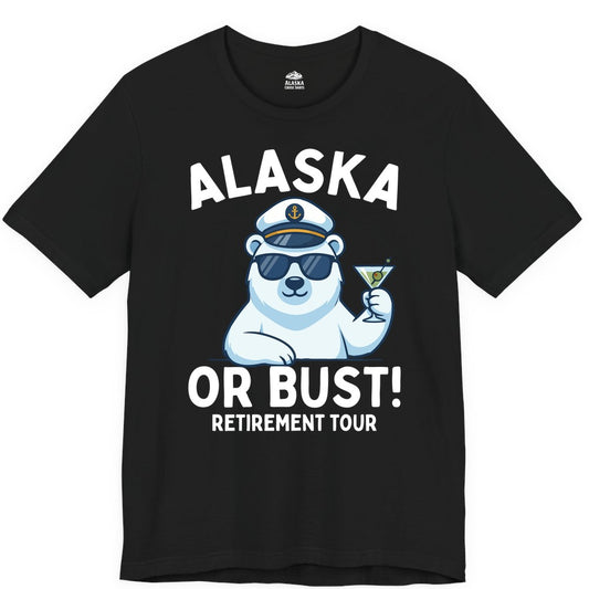 Alaska retirement shirt - Polar Bear Cruise Funny Tour Tee (Premium Tee) in Black - Alaska Retirement Cruise Shirt - Funny Polar Bear Captain Tour Tee
