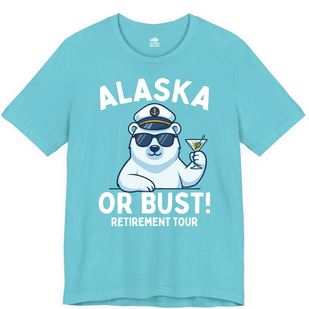 Alaska retirement shirt - Polar Bear Cruise Funny Tour Tee (Premium Tee) in Turquoise - Alaska Retirement Cruise Shirt - Funny Polar Bear Captain Tour Tee