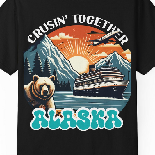 Alaska Cruise Shirt Comfort Colors T-Shirt – Alaska Cruise Shirts Close Up