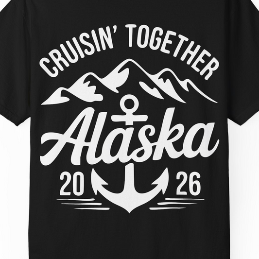 Alaska Cruise Shirt Comfort Colors T-Shirt – Alaska Cruise Shirts Close Up