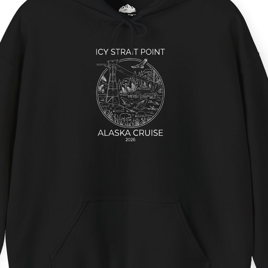 Icy Strait Point Alaska Cruise 2026 Nature Adventure T-Shirt — Hoodie Hoodie – Alaska Cruise Shirts Close Up