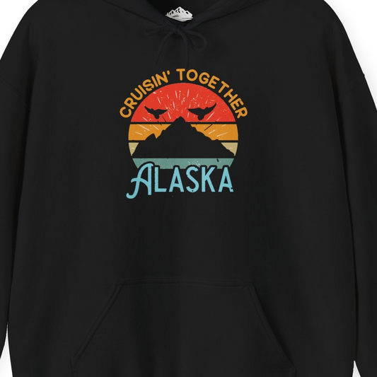 Retro Alaska Cruise Shirt Hoodie – Alaska Cruise Shirts Close Up