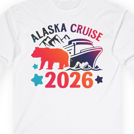 Alaska Cruise 2026 Shirt Long Sleeve Shirt – Alaska Cruise Shirts Close Up