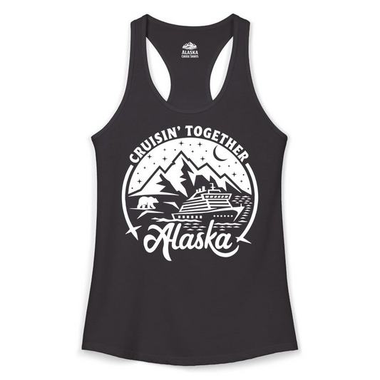 Alaska Cruise Adventure Shirt Ladies Tank Top – Alaska Cruise Shirts Close Up