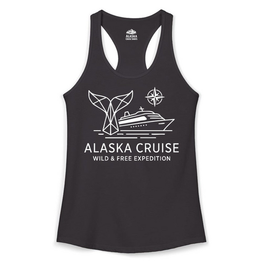 Alaska Cruise Shirt Ladies Tank Top – Alaska Cruise Shirts Close Up