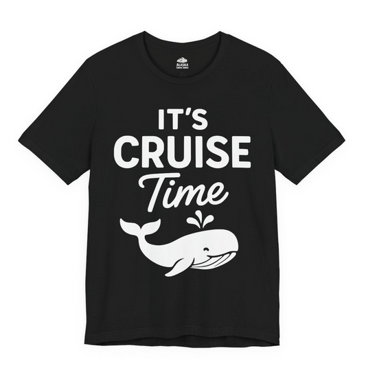 It's Cruise Time Whale Graphic Vacation Cruise Shirt — Premium Tee Premium T-Shirt – Alaska Cruise Shirts Close Up