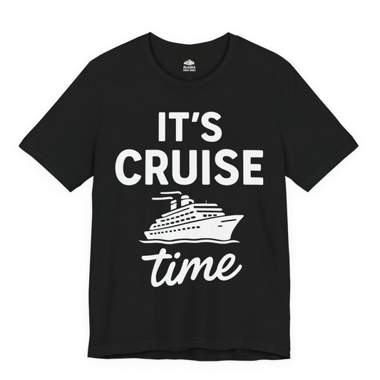 It’s Cruise Time Fun Graphic Cruise Shirt for Vacation Travelers — Premium Tee Premium T-Shirt – Alaska Cruise Shirts Close Up