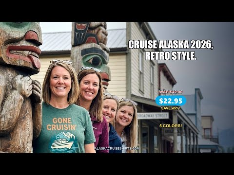 Gone Cruisin Alaska 2026 Retro Cruise Ship Nature Scenery Shirt — T-Shirt - Video Demo