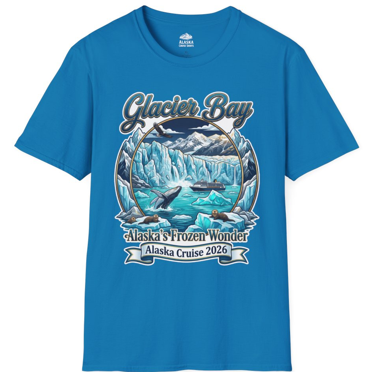 Glacier Bay Alaska Cruise 2026 Wildlife Adventure Souvenir Shirt – Sapphire – Alaska Cruise Shirts