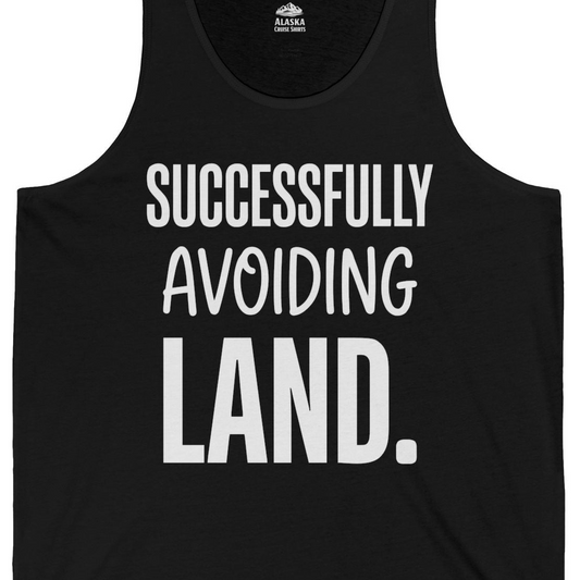 Successfully Avoiding Land Funny Cruise Vacation Shirt — Tank Top Tank Top – Alaska Cruise Shirts Close Up