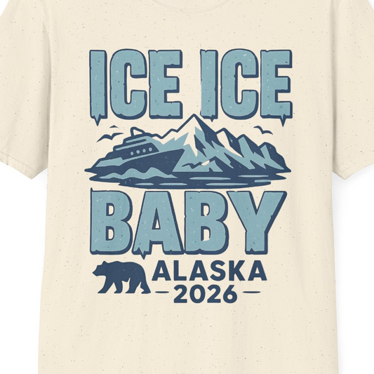 Ice Ice Baby Alaska Cruise Shirt T-Shirt – Alaska Cruise Shirts Close Up