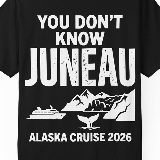 You Dont Know Juneau Alaska Cruise 2026 Travel Tee Shirt — Comfort T-Shirt – Alaska Cruise Shirts Close Up