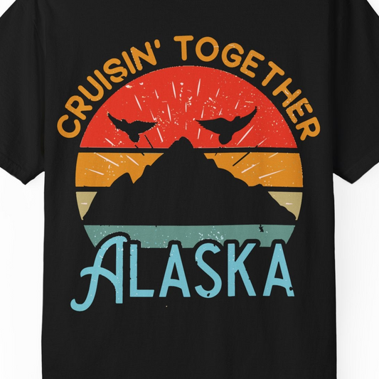 Retro Alaska Cruise Shirt T-Shirt – Alaska Cruise Shirts Close Up