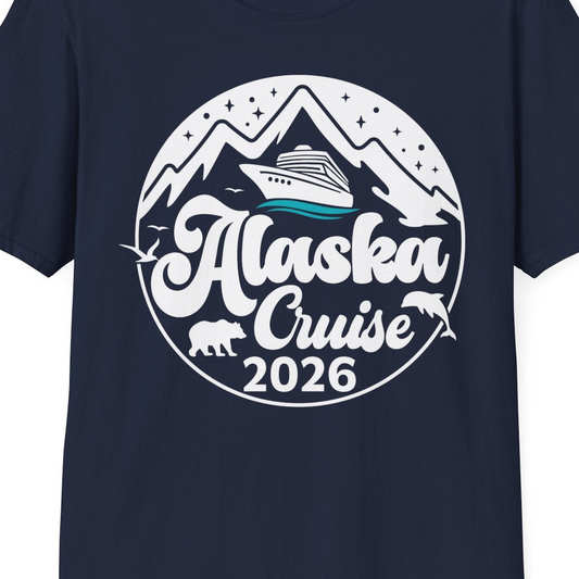 Alaska Cruise 2026 Shirt T-Shirt – Alaska Cruise Shirts Close Up