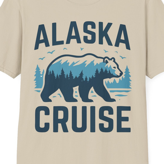 Alaska Cruise Shirt Bear Silhouette Forest Wildlife Nature Tee — T-Shirt T-Shirt – Alaska Cruise Shirts Close Up
