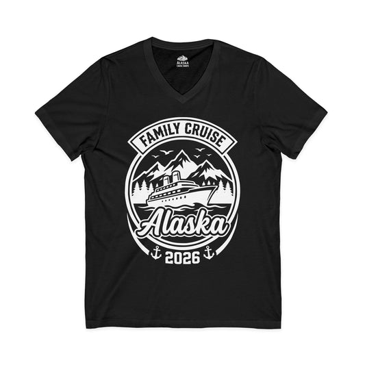 Alaska Family Cruise 2026 Scenic Mountains Group Vacation Shirt — V-Neck