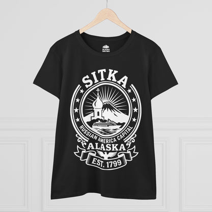 Sitka Alaska Russian America Heritage Cruise T-Shirt Est 1799 — Ladies Tee