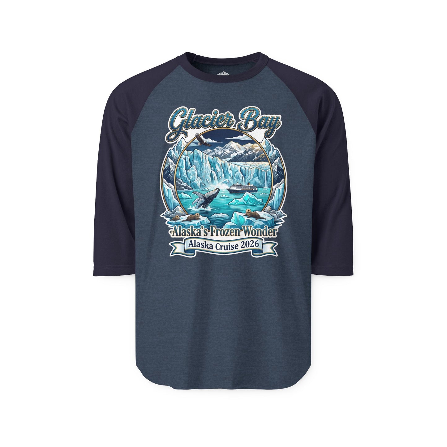 Glacier Bay Alaska Cruise 2026 Wildlife Adventure Souvenir Shirt 3/4 Sleeve - Alaska Cruise Shirts