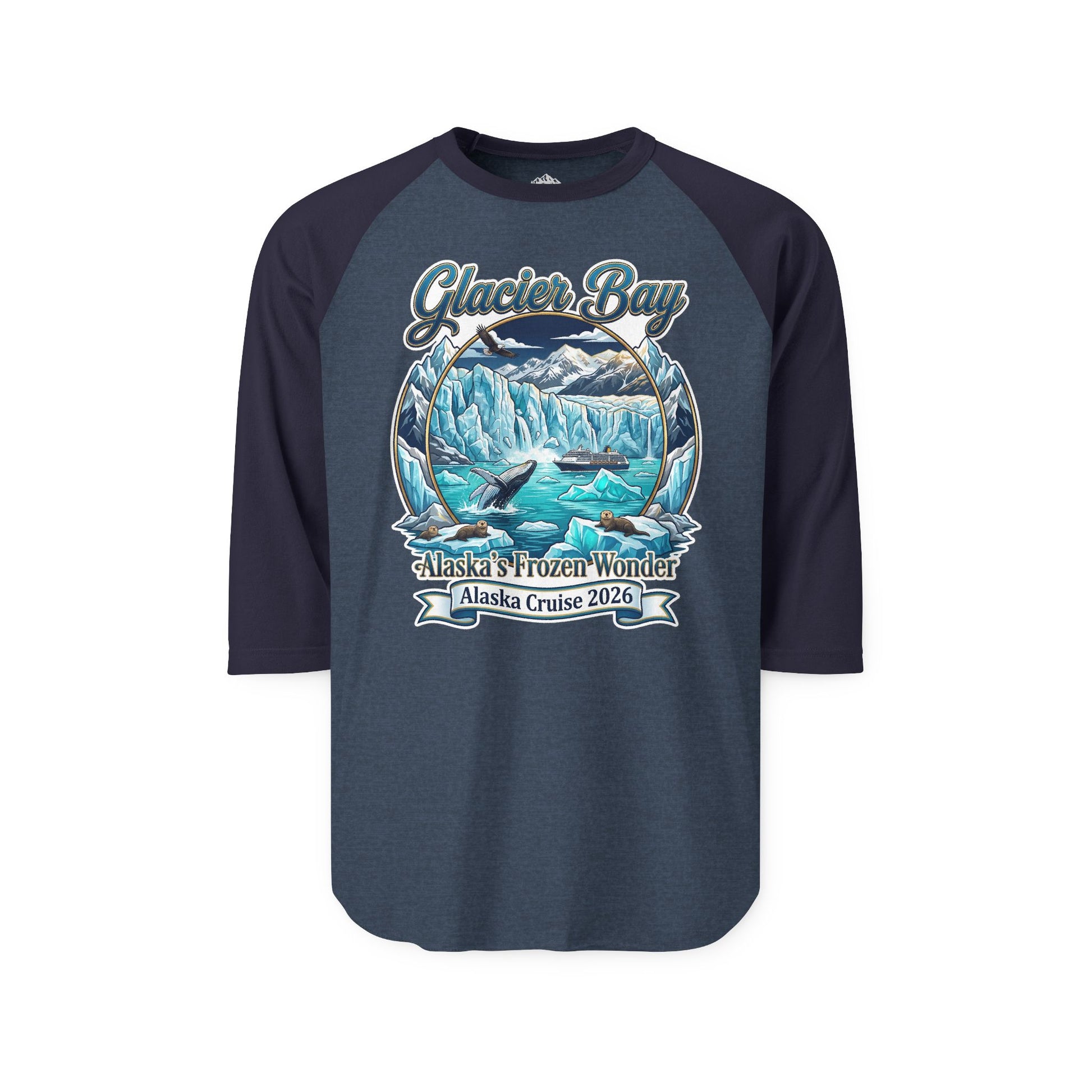 Glacier Bay Alaska Cruise 2026 Wildlife Adventure Souvenir Shirt 3/4 Sleeve - Alaska Cruise Shirts