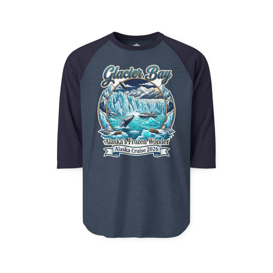 Glacier Bay Alaska Cruise 2026 Wildlife Adventure Souvenir Shirt 3/4 Sleeve - Alaska Cruise Shirts