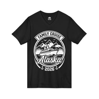 Alaska Family Cruise 2026 Scenic Mountains Group Vacation Shirt — V-Neck