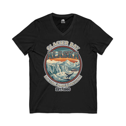 Glacier Bay Alaska National Park Vintage Nature Scene Shirt — V-Neck