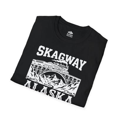 Skagway Alaska Cruise 2026 Shirt with Train and Mountains — T-Shirt