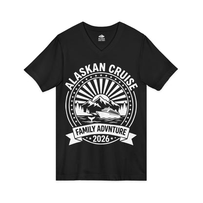 Alaskan Cruise Family Adventure 2026 Vacation Souvenir Shirt — V-Neck