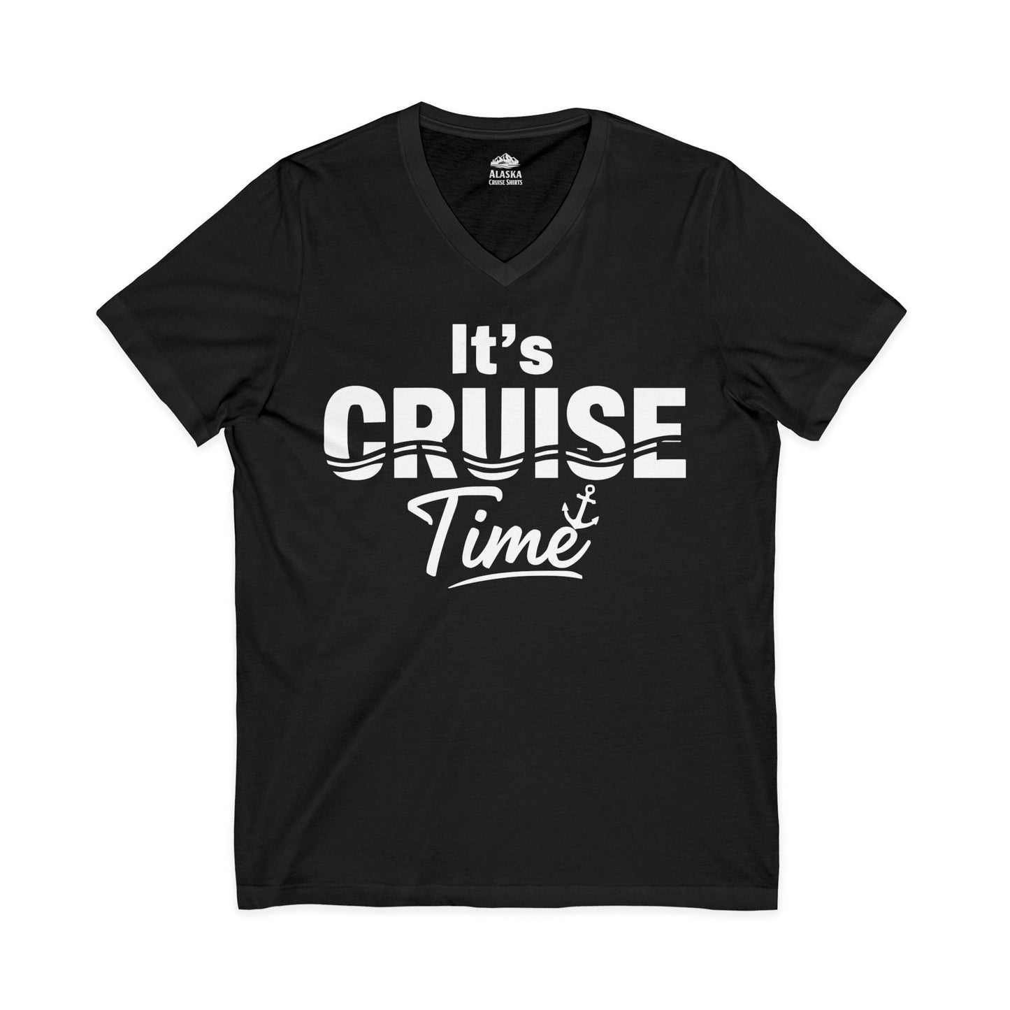 It’s Cruise Time Nautical Vacation Shirt for Cruise Travelers — V-Neck