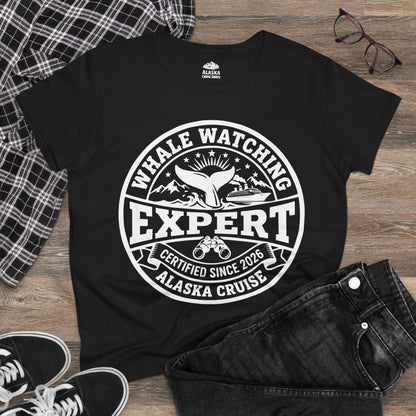 Alaska Cruise Whale Watching Expert Shirt for Travel Lovers — Ladies Tee