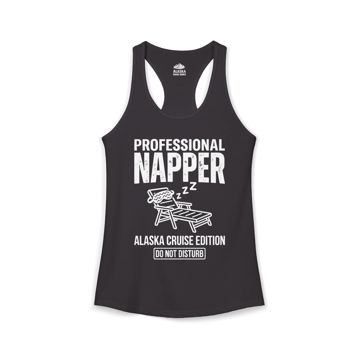 Professional Napper Alaska Cruise Edition Distressed Travel Tee — Ladies Tank