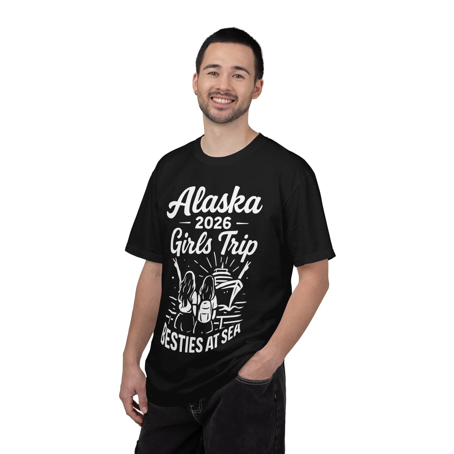 Alaska 2026 Girls Trip Besties At Sea Cruise Friends Shirt — Comfort
