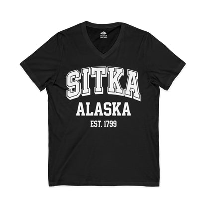 Sitka Alaska Established 1799 Vintage Souvenir Shirt — V-Neck