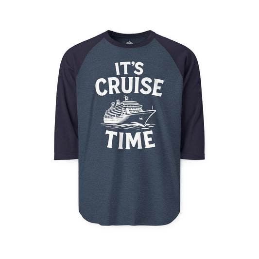 It’s Cruise Time Nautical Ship Vacation Travel T-Shirt — 3/4 Sleeve