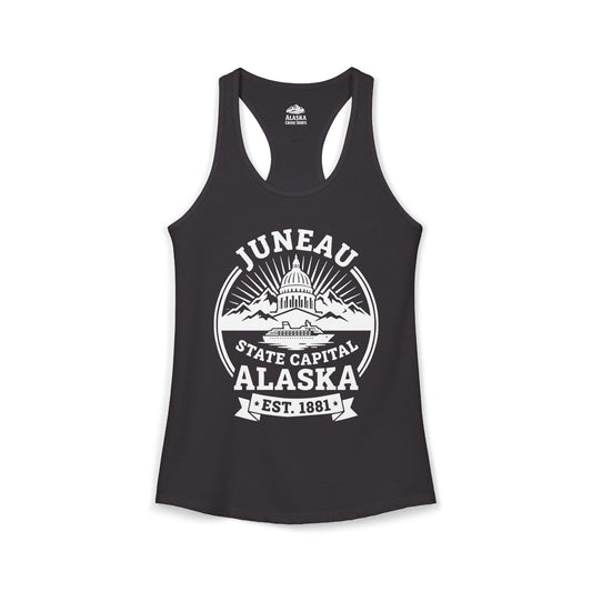 Juneau Alaska State Capital Vintage Cruise Souvenir Shirt — Ladies Tank