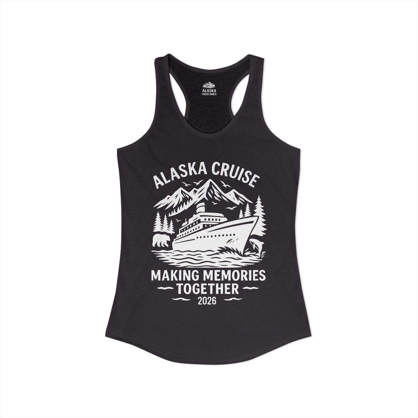Alaska Cruise Shirt - Wildlife Adventure Family Memories 2026 Ladies Tank - View 2 - Alaska Cruise Shirts