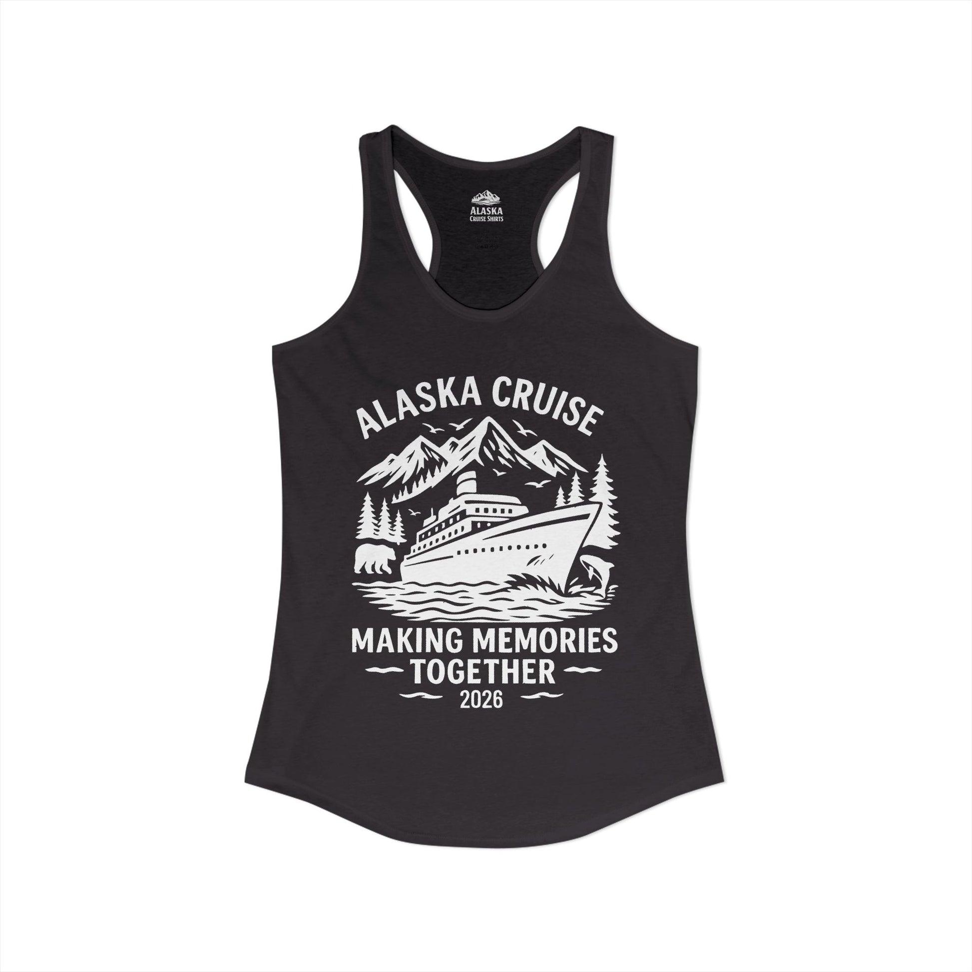Alaska Cruise Shirt - Wildlife Adventure Family Memories 2026 Ladies Tank - View 2 - Alaska Cruise Shirts