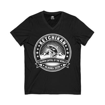 Ketchikan Alaska Salmon Capital Vintage T-Shirt for 2026 Travel — V-Neck