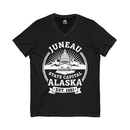 Juneau Alaska State Capital Vintage Cruise Souvenir Shirt — V-Neck