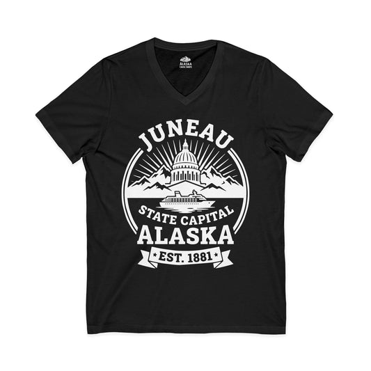 Juneau Alaska State Capital Vintage Cruise Souvenir Shirt — V-Neck