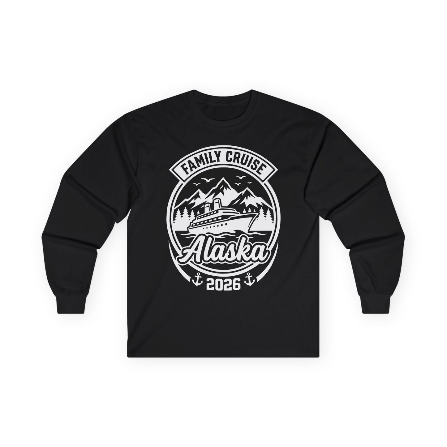 Alaska Family Cruise 2026 Scenic Mountains Group Vacation Shirt — Long Sleeve