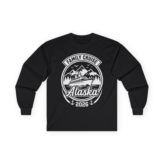 Alaska Family Cruise 2026 Scenic Mountains Group Vacation Shirt — Long Sleeve
