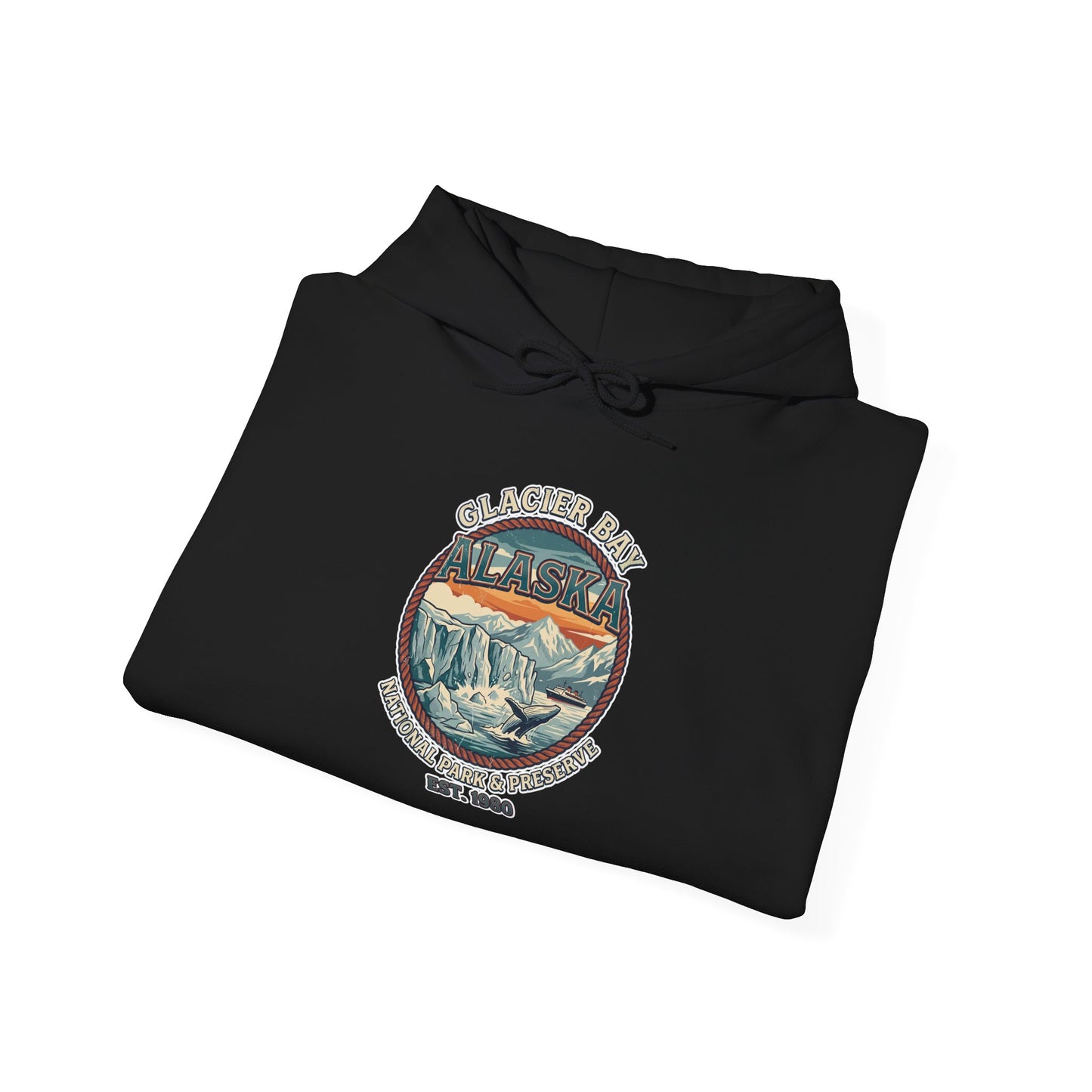 Glacier Bay Alaska National Park Vintage Nature Scene Shirt — Hoodie