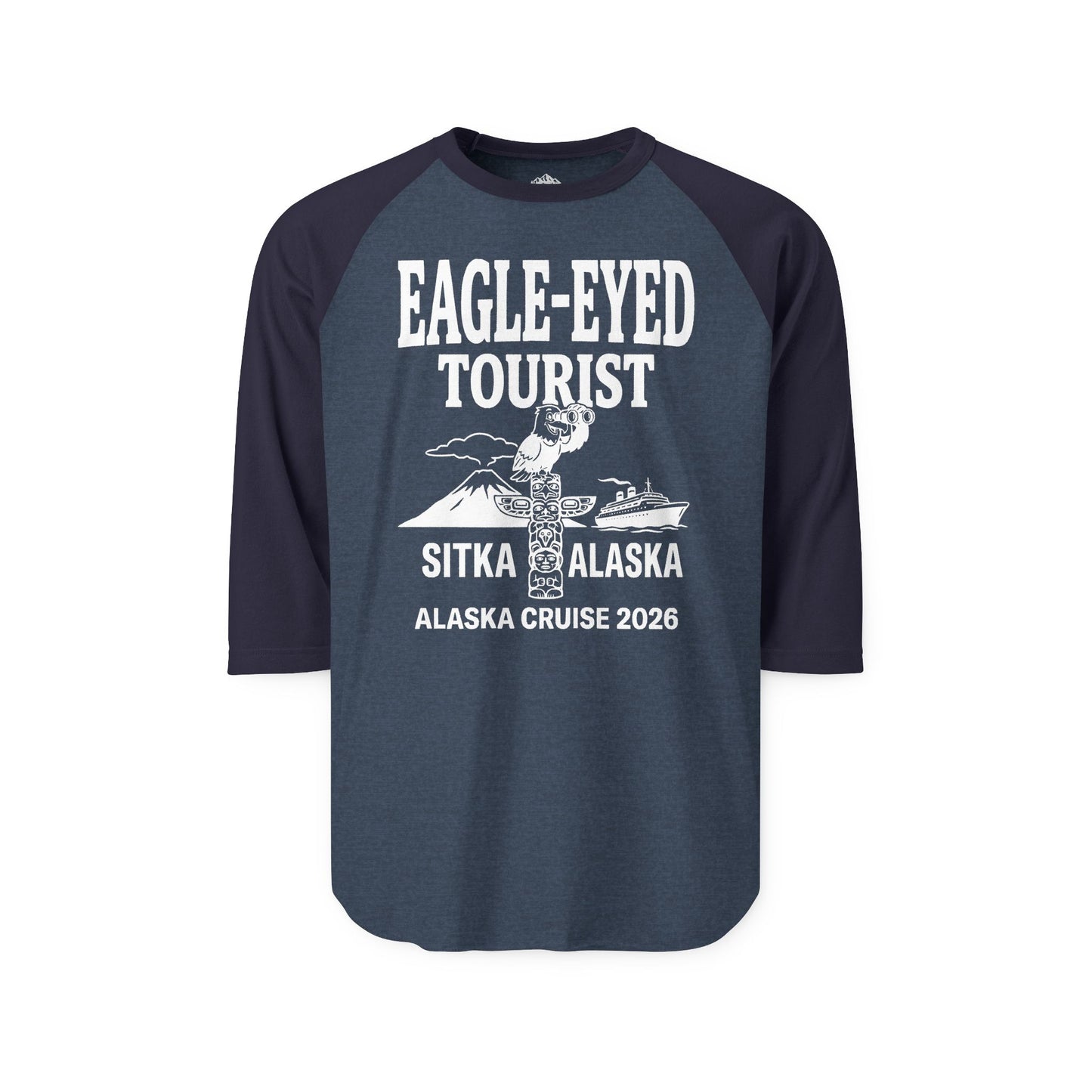 Eagle Eyed Tourist Sitka Alaska Cruise 2026 Travel Shirt — 3/4 Sleeve